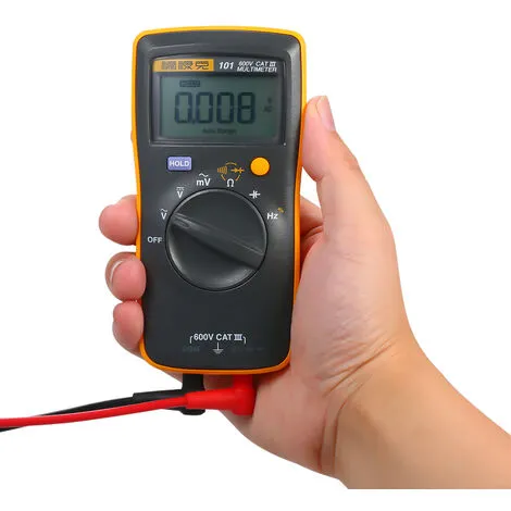 FLUKE F101 Mini Multimètre 600V 6000 Comptes Voltmètre Mesure AC/DC Tension Résistance Capacitance Fréquence Diode Continuité Cycle De Service 3 FLUKE F101 Mini Multimètre 600V 6000 Comptes Voltmètre Mesure AC/DC Tension Résistance Capacitance Fréquence Diode Continuité Cycle De Service – Image 3