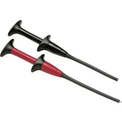 Fluke AC283A Jeu De Pinces Crocodiles De Sécurité Femelle 4 Mm CAT IV 600 V, CAT III 1000 V Rouge, Noir