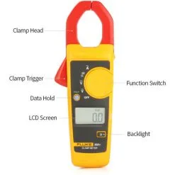 FLUKE F302 + Poche Pince Affichage Lcd Numerique Pince Multimetre De Serrage Type Compteur Universel Amperemetre Ac / Dc Tension Metres 400A Ac Courant 600V Dc / Ac Tension Pince -FLUKE Soldes Magasin 29583844 4