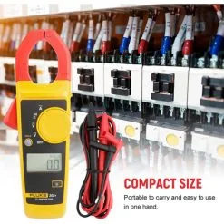 FLUKE F302 + Poche Pince Affichage Lcd Numerique Pince Multimetre De Serrage Type Compteur Universel Amperemetre Ac / Dc Tension Metres 400A Ac Courant 600V Dc / Ac Tension Pince -FLUKE Soldes Magasin 29583844 5