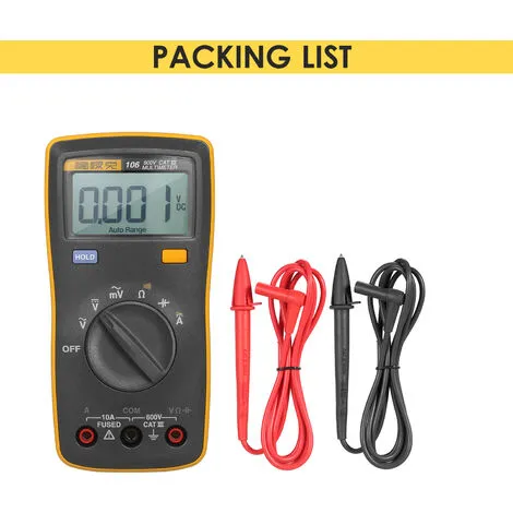 Fluke 6000 Comtes Palm Taille Multimetre Numerique Multimetre Voltmetre Portable Amperemetre Voltmetre Compteur Universel De Mesure Ac / Dc Tension Ac / Dc Courant Resistance Capacitance Continuite 2 Fluke 6000 Comtes Palm Taille Multimetre Numerique Multimetre Voltmetre Portable Amperemetre Voltmetre Compteur Universel De Mesure Ac / Dc Tension Ac / Dc Courant Resistance Capacitance Continuite – Image 2