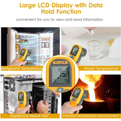Fluke 59E Thermometre Infrarouge Ir Mini Thermometre Numerique De Poche De Testeur De Temperature 8: 1 Thermometre Pistolet Au Laser Numerique Temperature Ir Gauge -30 ~ 350 Degres C (-22 ~ 662 Degres F) 3 Fluke 59E Thermometre Infrarouge Ir Mini Thermometre Numerique De Poche De Testeur De Temperature 8: 1 Thermometre Pistolet Au Laser Numerique Temperature Ir Gauge -30 ~ 350 Degres C (-22 ~ 662 Degres F) – Image 3