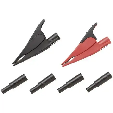 Fluke AC285-FTP Jeu De Pinces Crocodiles De Sécurité Enfichable 4 Mm CAT III 1000 V, CAT IV 600 V Noir, Rouge - Noir, Rouge 1 Fluke AC285-FTP Jeu De Pinces Crocodiles De Sécurité Enfichable 4 Mm CAT III 1000 V, CAT IV 600 V Noir, Rouge - Noir, Rouge