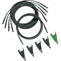 Set De Cordons De Mesure De Sécurité Fluke TLS430 [Banane Mâle 4 Mm, Pince Crocodile - Banane Mâle 4 Mm] Noir, Vert 1 P