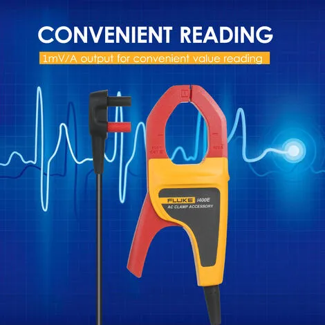 Pince Ampèremétrique AC FLUKE I400E Avec Double Prise Banane 1A ~ 400A Gamme De Courant AC 5Hz ~ 20kHz Bande Passante , Orange 4 Pince Ampèremétrique AC FLUKE I400E Avec Double Prise Banane 1A ~ 400A Gamme De Courant AC 5Hz ~ 20kHz Bande Passante , Orange – Image 4
