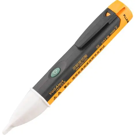 FLUKE Mini Stylo De Test électrique Portable Testeur De Tension Sans Contact Outil De Détection De Tension De Haute Précision 200 ~ 1000 V AC Détection De Tension Alarme Sonore Et Lumineuse - Noir & Orange - Noir & Orange 2 FLUKE Mini Stylo De Test électrique Portable Testeur De Tension Sans Contact Outil De Détection De Tension De Haute Précision 200 ~ 1000 V AC Détection De Tension Alarme Sonore Et Lumineuse - Noir & Orange - Noir & Orange – Image 2