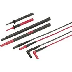 Set De Cordons De Mesure De Sécurité Fluke TL238 [pointe De Test, Banane Mâle 4 Mm - Femelle 4 Mm, Banane Mâle 4 Mm] Ro - Rouge, Noir